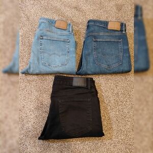 Men's American Eagle Airflex+ Slim-Straight Jeans Bundle Size 34x32